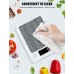 Uivaby Food Scale, Digital Kitchen Scales with Calories List & Backlit LCD Display, Kitchen Scale with 4 Units for Cooking, Baking, Keto and Meal Prep, Tempered Glass Surface (Batteries Included)